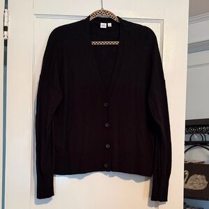 GAP Black V-Neck Cardigan